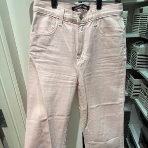 Light pink cropped J Brand denim
